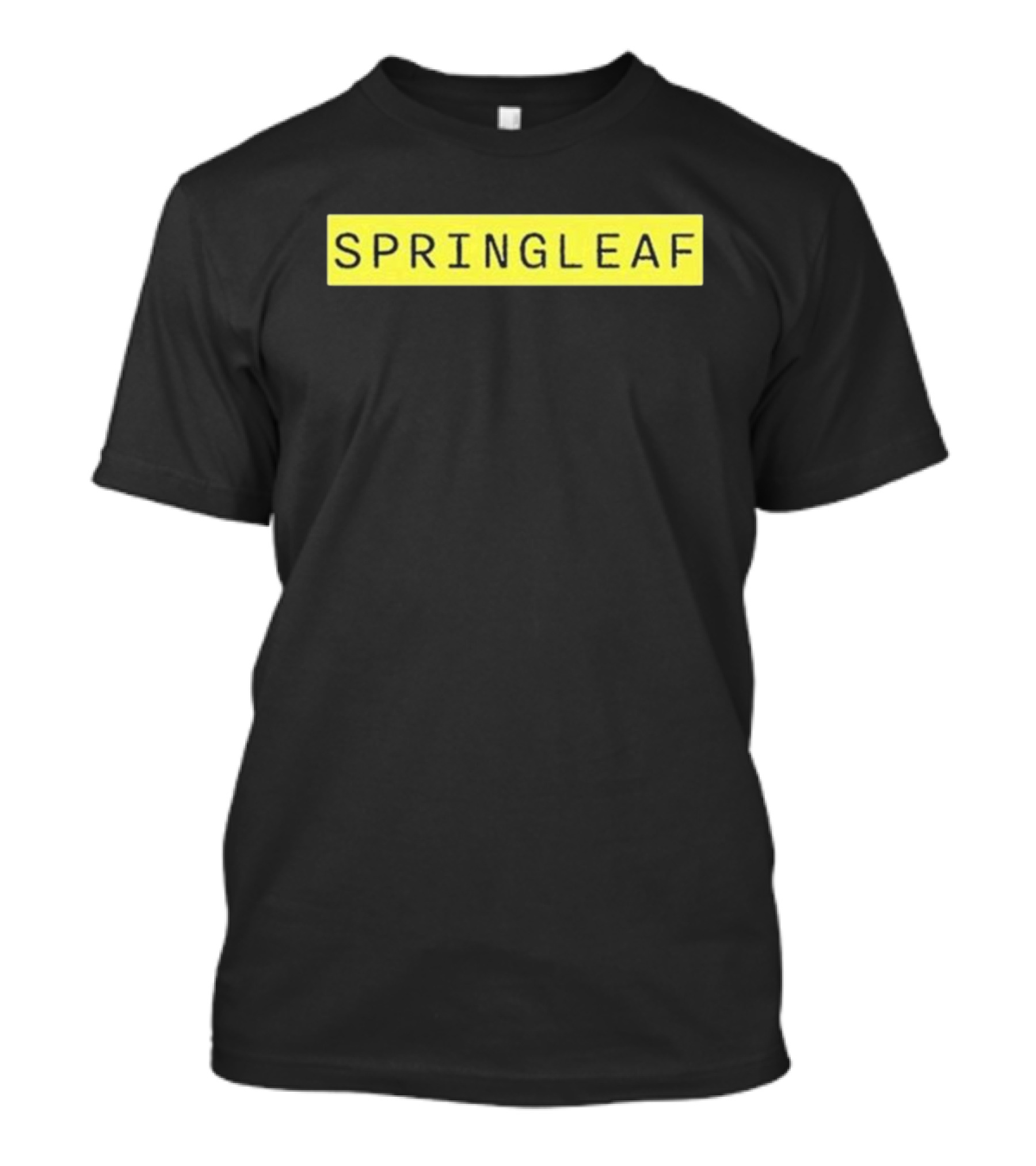 SPRINGLEAF Black And Yellow Minimalist T-Shirt