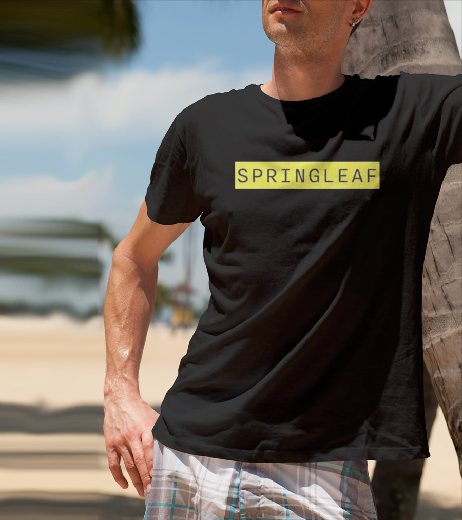 SPRINGLEAF Black And Yellow Minimalist T-Shirt
