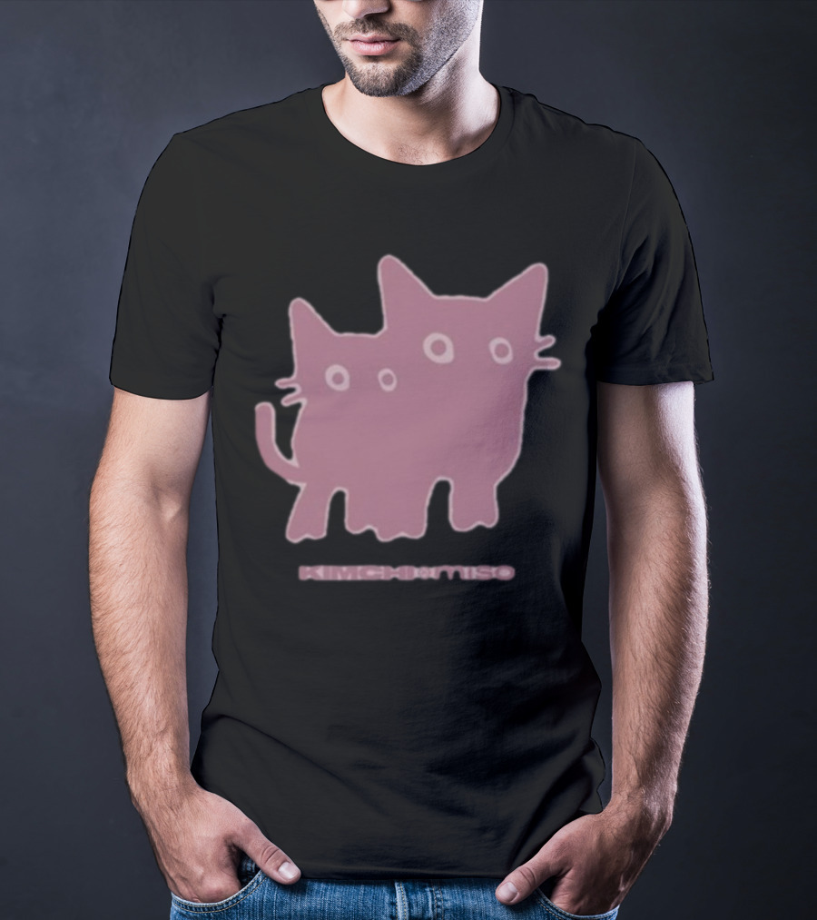 Twins Cat Kimchi Miso Retro Feline Duo T-Shirt