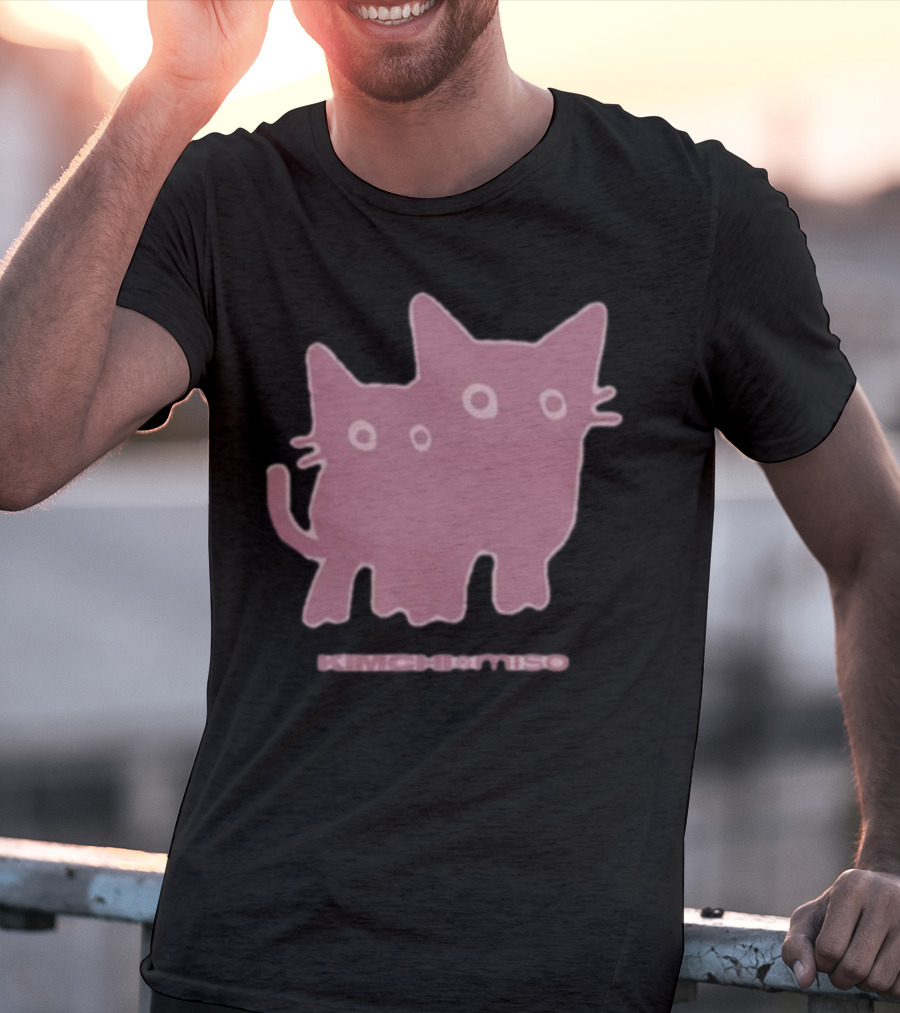 Twins Cat Kimchi Miso Retro Feline Duo T-Shirt