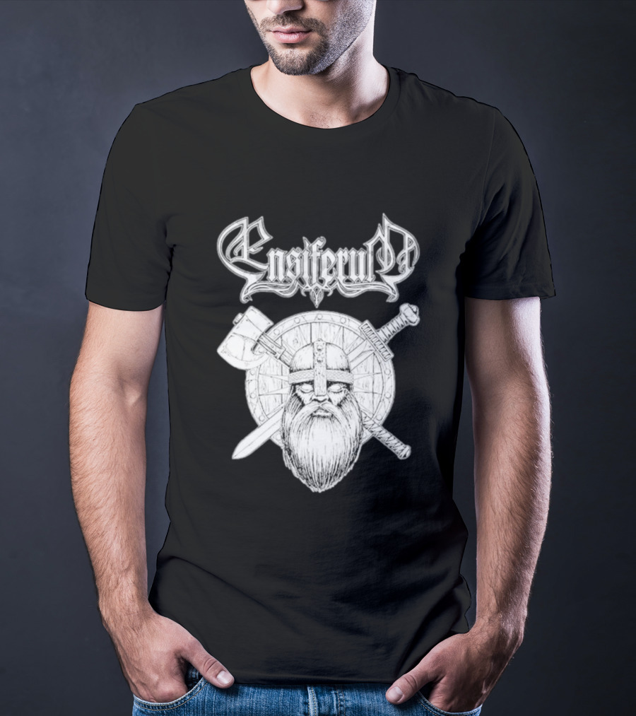Ensiferum Viking Warrior Axe Sword Shield Nordic T-Shirt