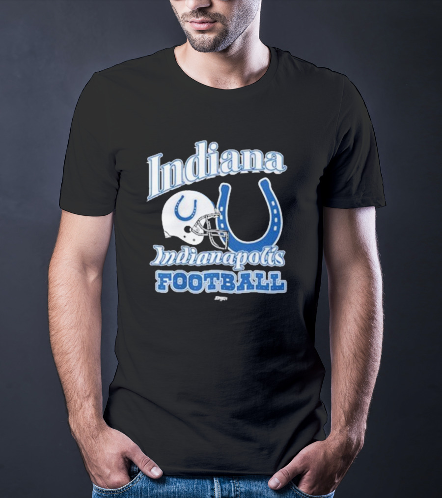 Indiana Indianapolis Colts Football Helmet Horseshoe T-Shirt
