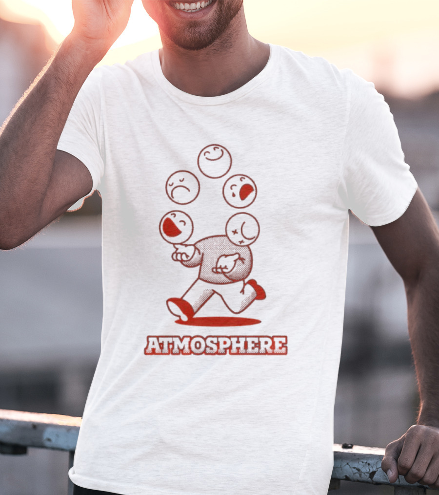 Atmosphere Juggle Retro Emoticon Character T-Shirt