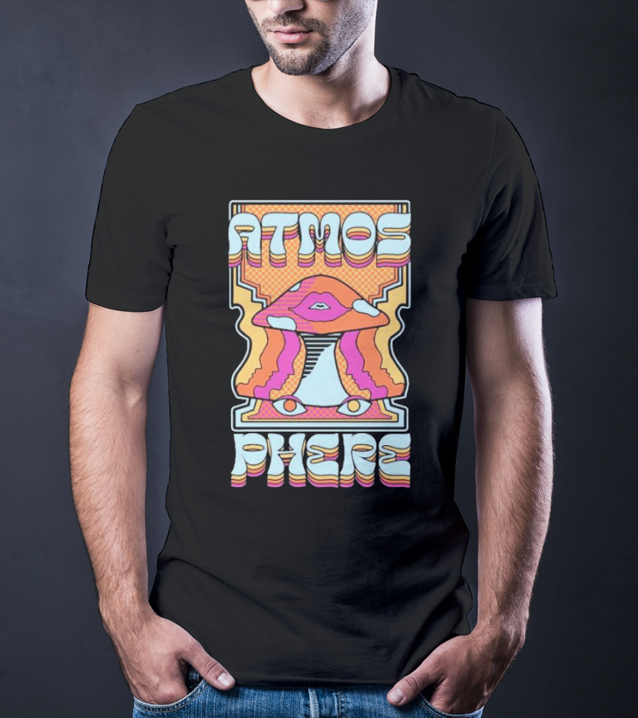 Atmosphere Mushroom Retro Perspective T-Shirt