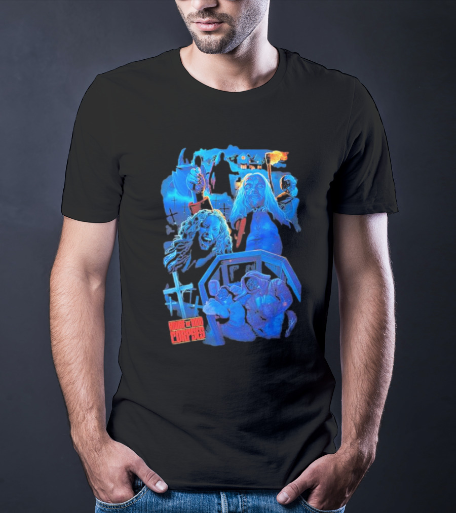 House Of 1000 Corpses Horror Villains And Terrifying Scenes Montage T-Shirt