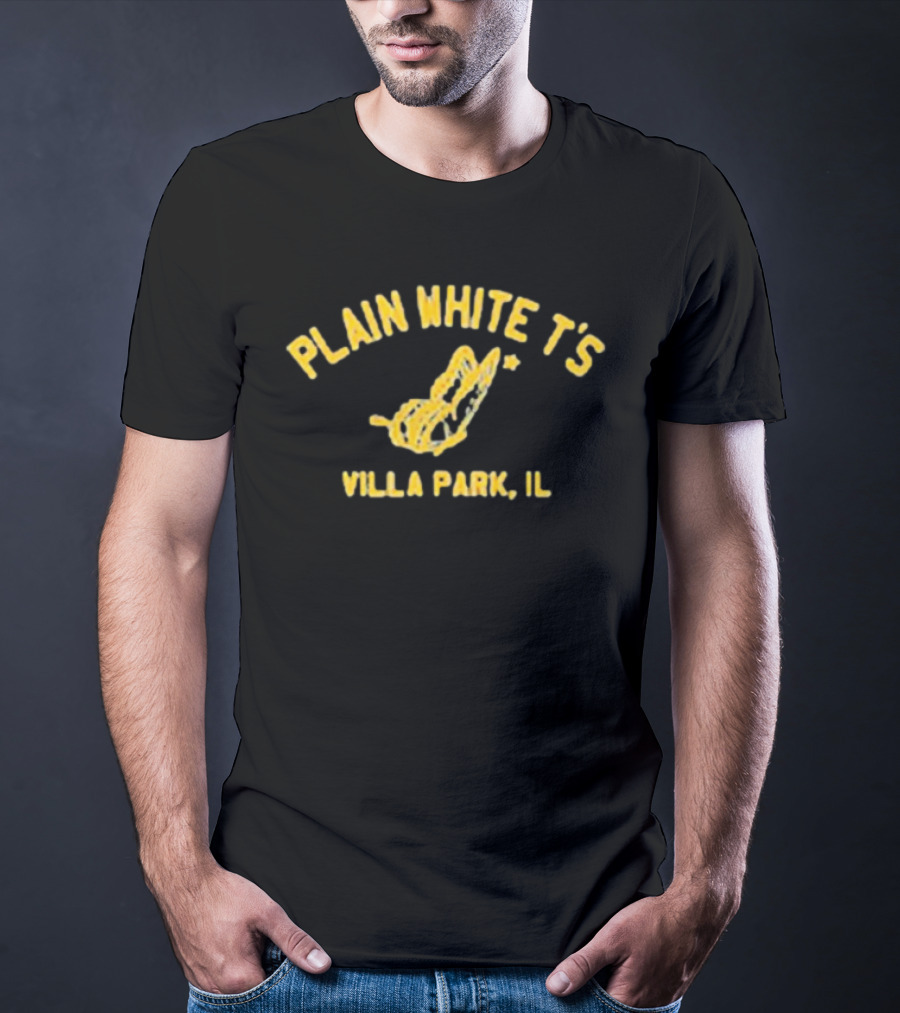 Plain White T’s Villa Park IL Yellow Butterfly T-Shirt