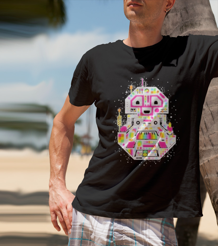 STS9 Reflect Refract Neon Robot T-Shirt