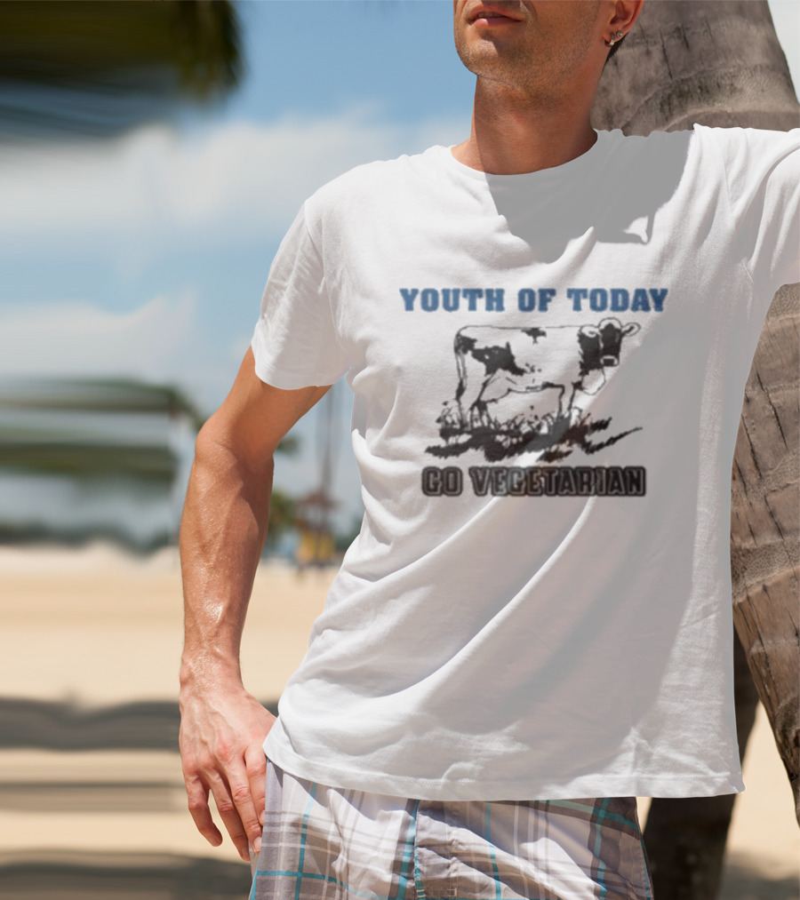 Youth Of Today Go Vegetarian Cow Advocate T-Shirt