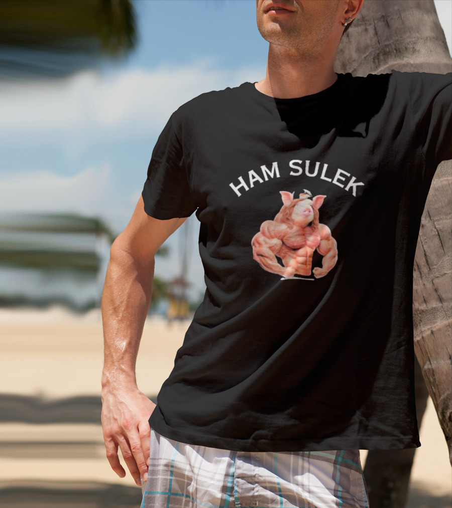 HAM SULEK Hvyapprl Buff Pig Character Bodybuilder T-Shirt