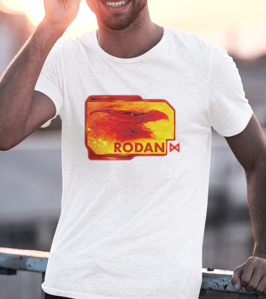 Rodan Monsters Titan Tactical Science Division Fiery Creature Profile T-Shirt