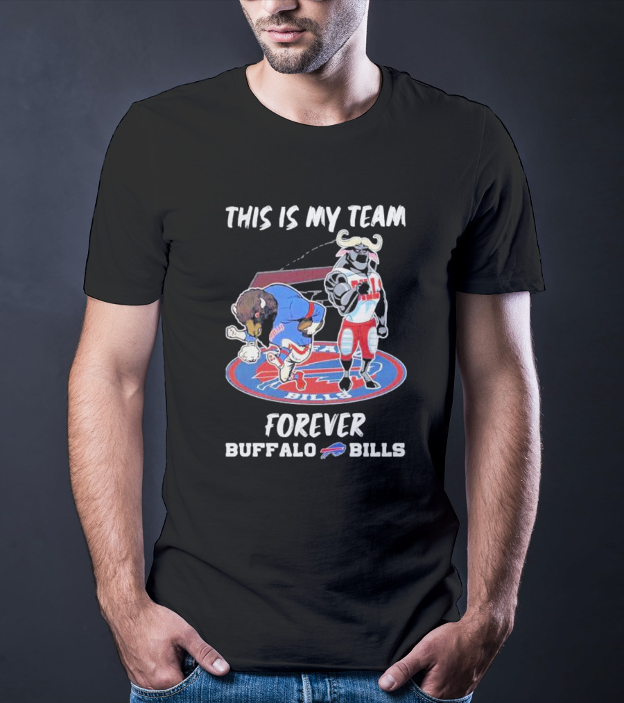 This Is My Team Forever Buffalo Bills Mascots On T-Shirt