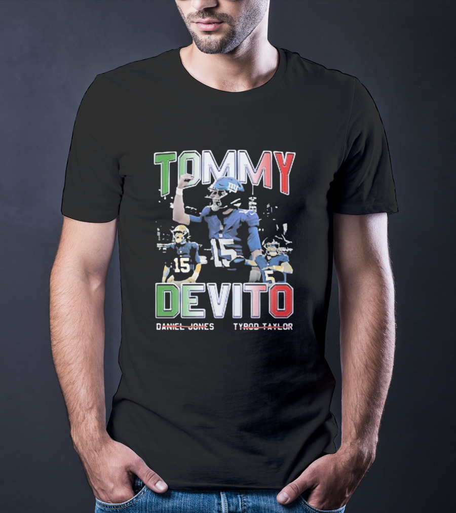 Tommy Devito New York Giants Daniel Jones Tyrod Taylor T-Shirt