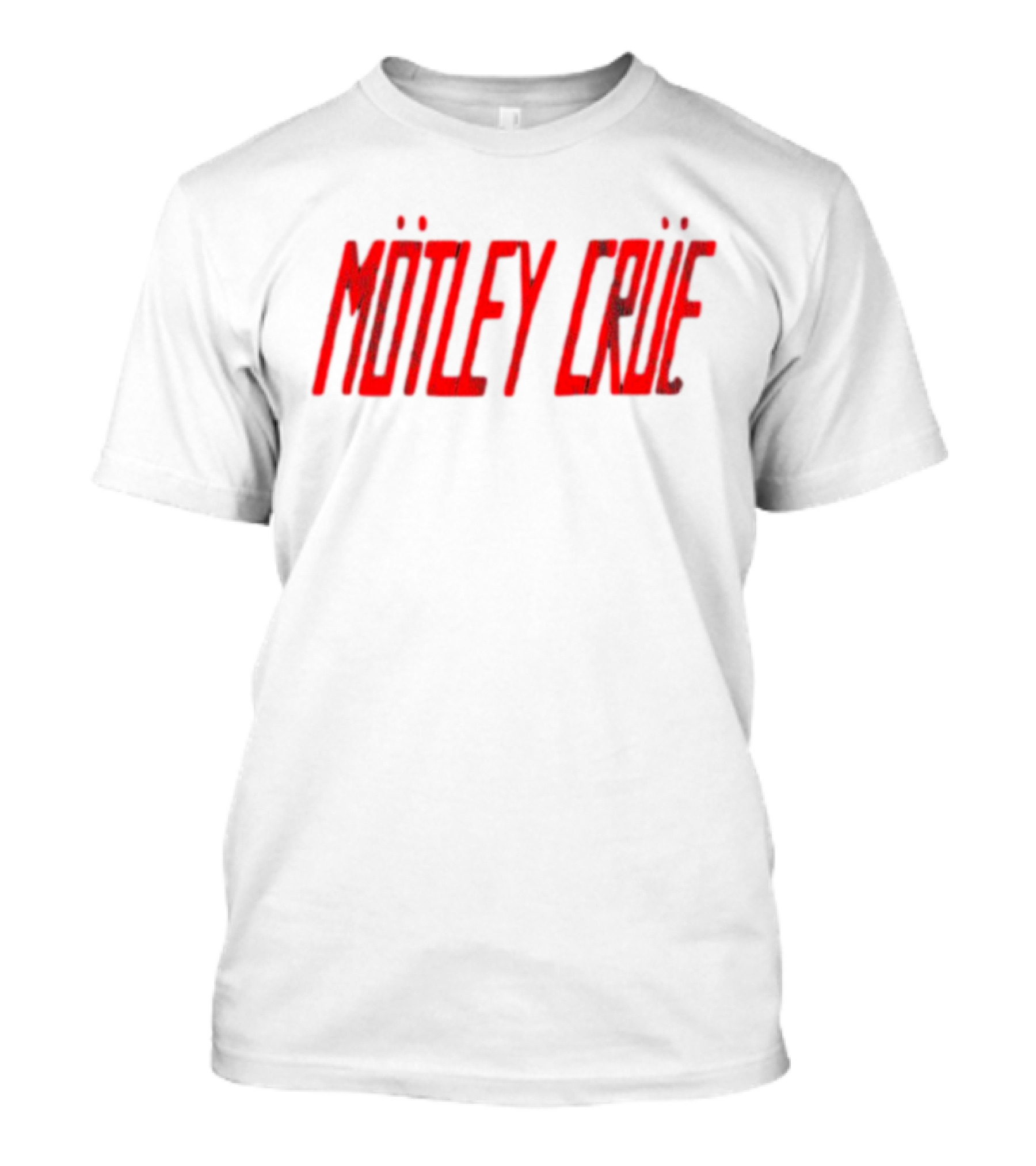 Mötley Crüe Vintage Black And Red Distressed Band T-Shirt