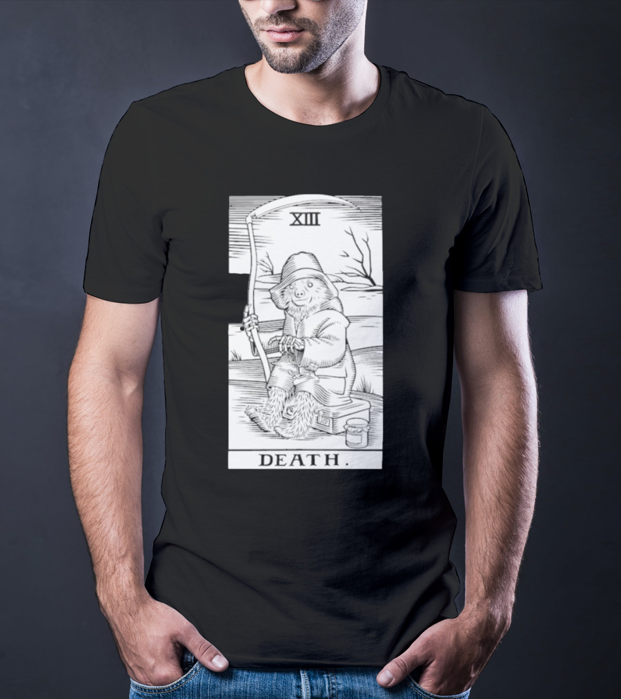 Bear XIII Death Tarot Card Sitting With Scythe T-Shirt