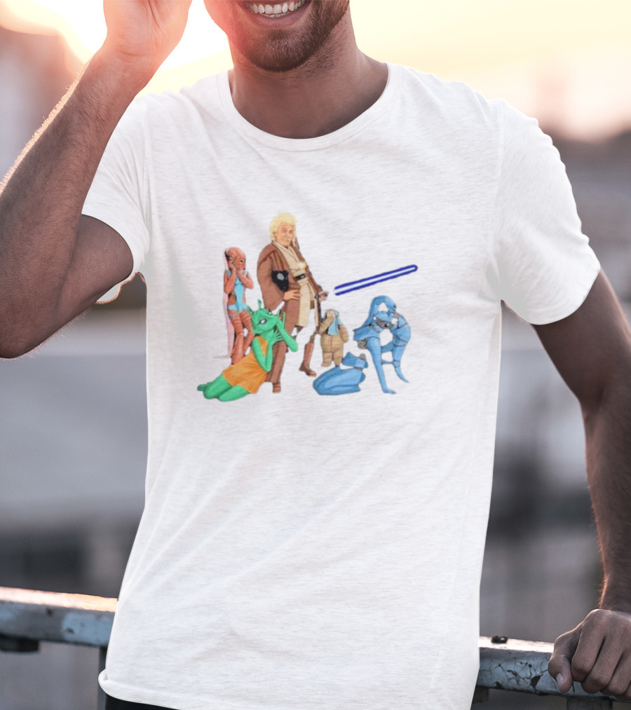 Jedi Flashheart Lightsaber Adventure With Alien Companions T-Shirt