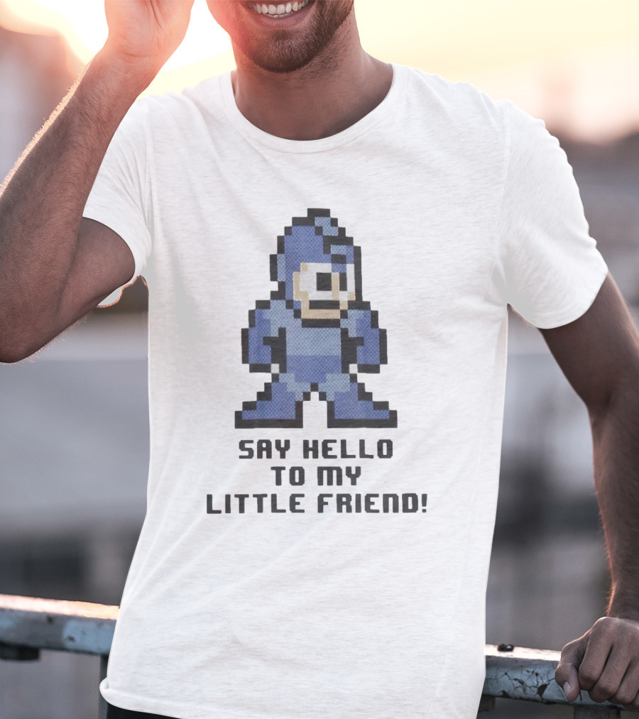 Say Hello To My Little Friend Pixel Art Classic Game Style Character T-Shirt