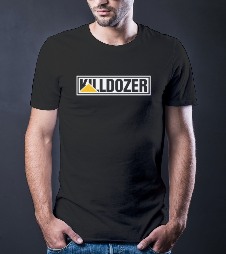 Killdozer Iconic Yellow Bulldozer Triangle T-Shirt
