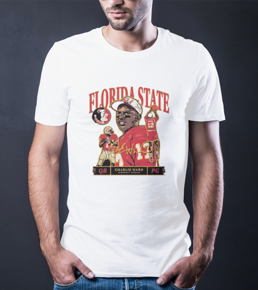 Florida State Charlie Ward Seminole Legend QB PG T-Shirt