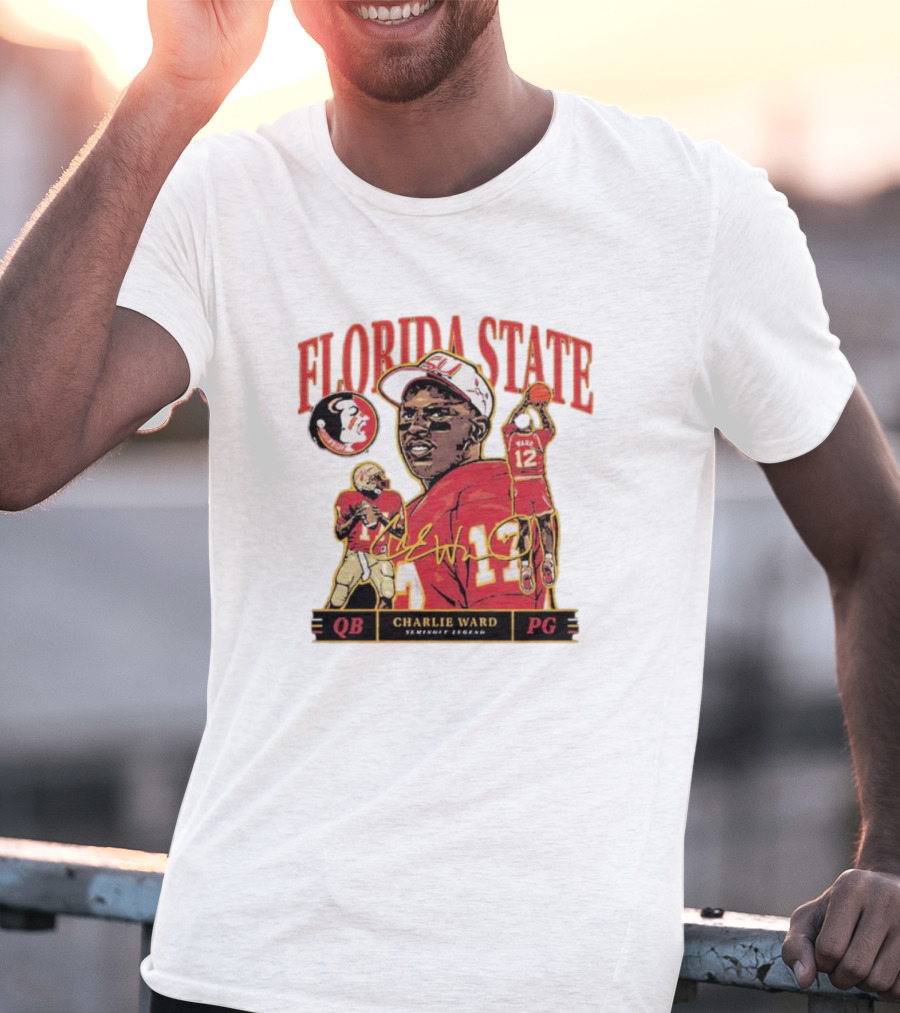 Florida State Charlie Ward Seminole Legend QB PG T-Shirt