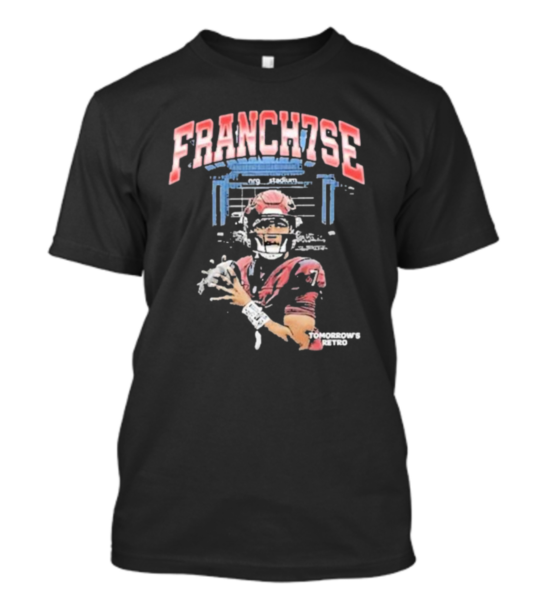 FRANCH7SE Tomorrow's Retro Quarterback Stadium T-Shirt