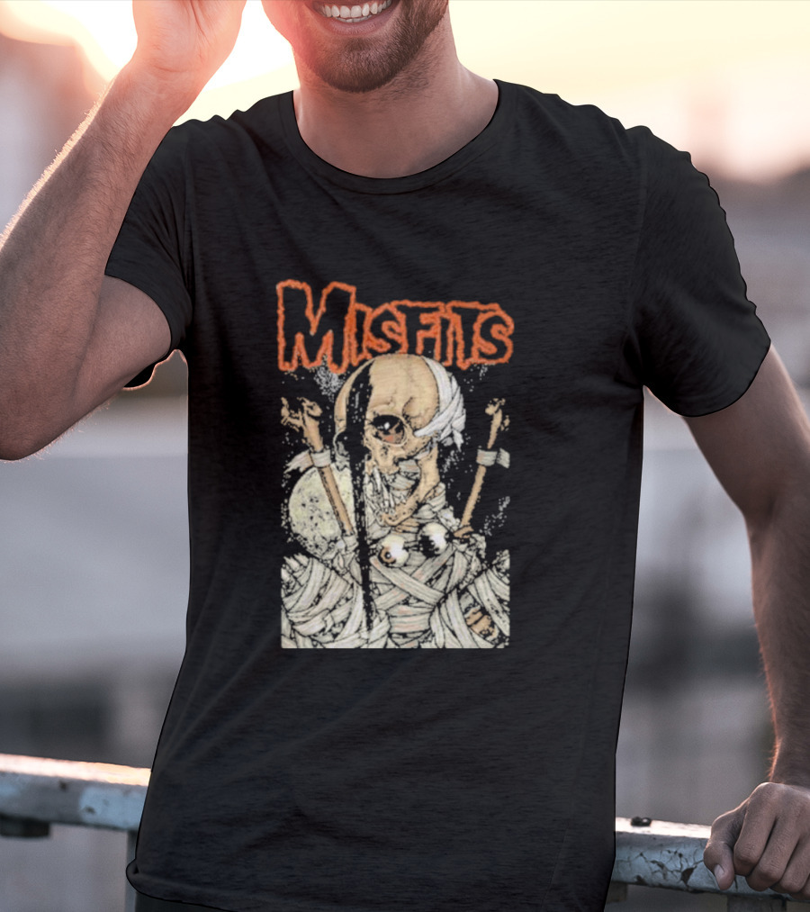 Misfits Pushead Vampire Skeleton Mummy Wrappings T-Shirt