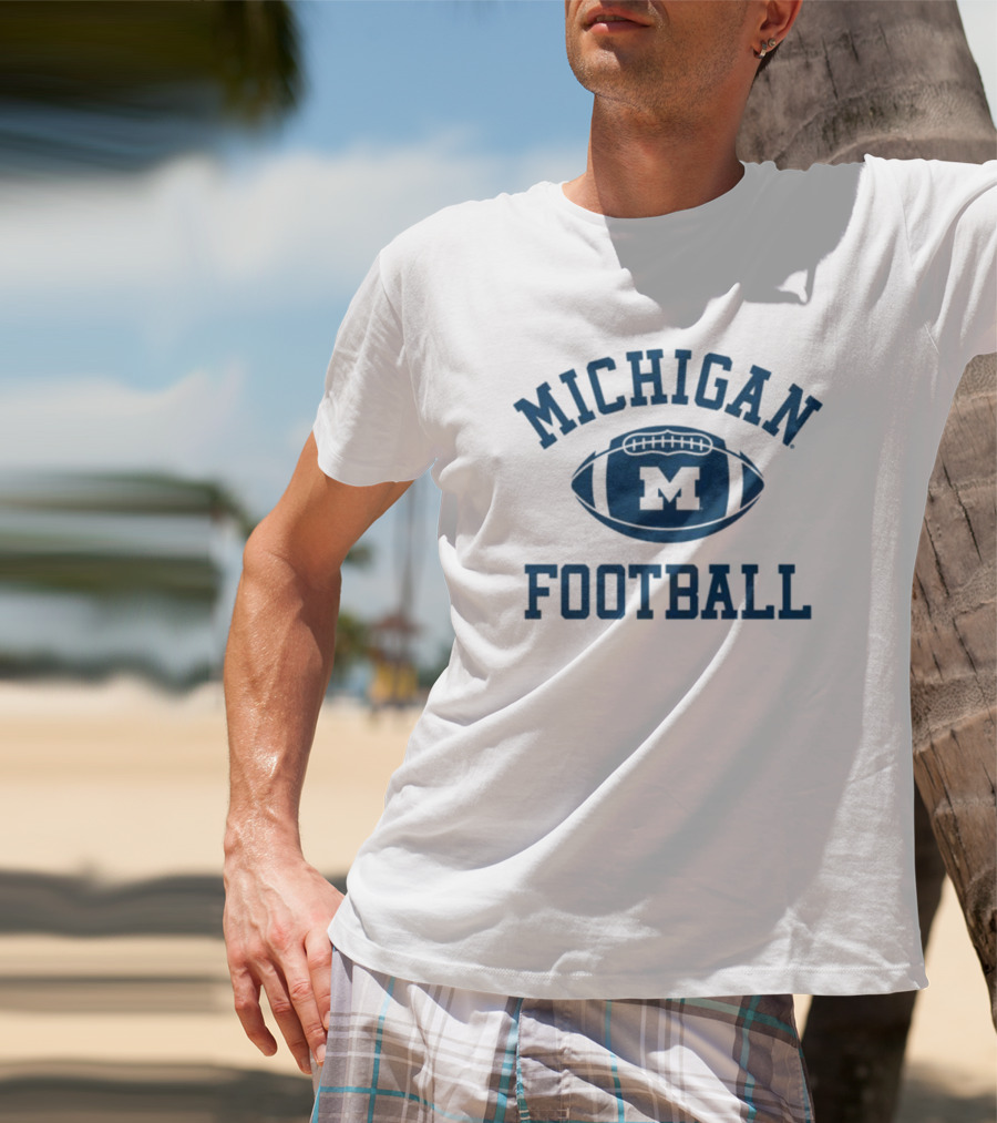 Michigan Football Vintage 1970s Inspiration Ringer T-Shirt