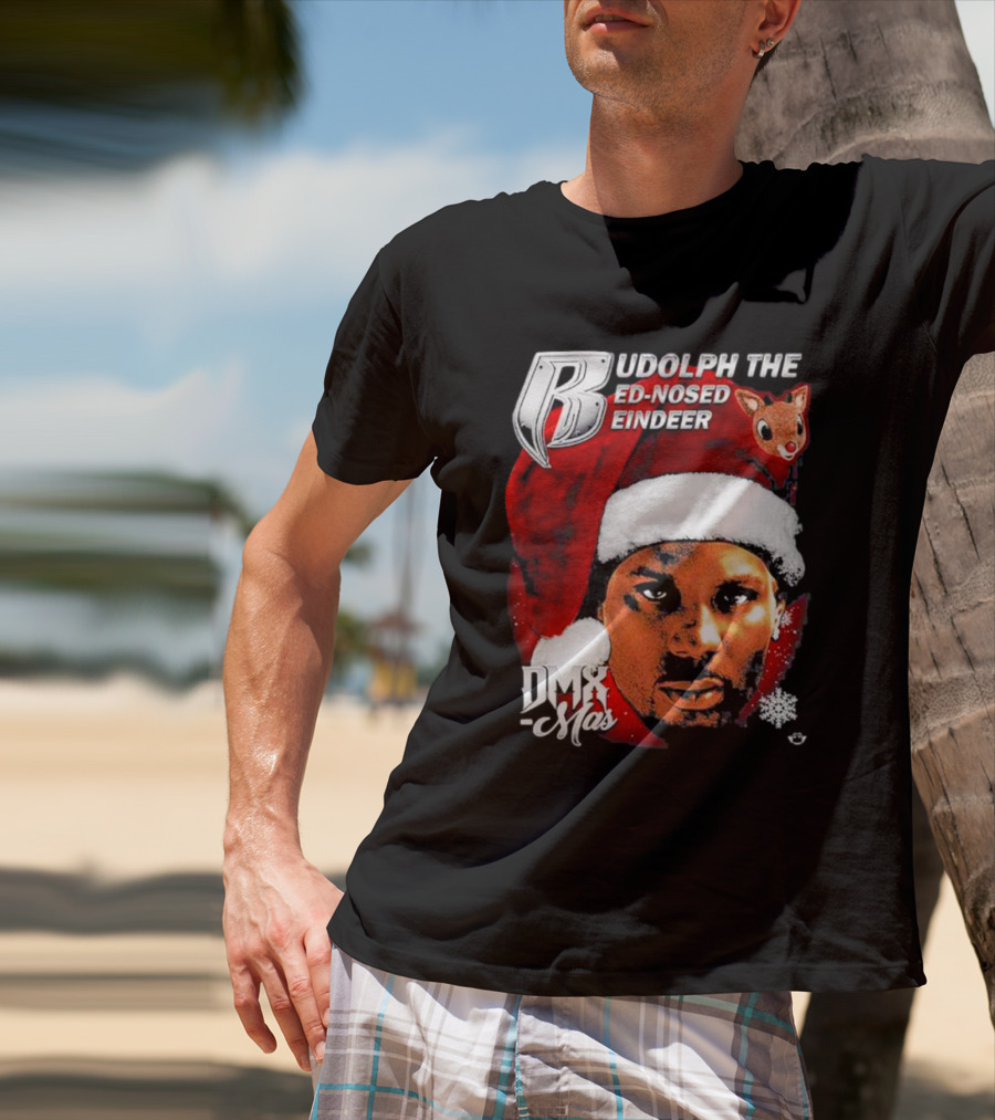 Rudolph The Red-nosed Reindeer DMX-Mas Santa Hat Christmas T-Shirt