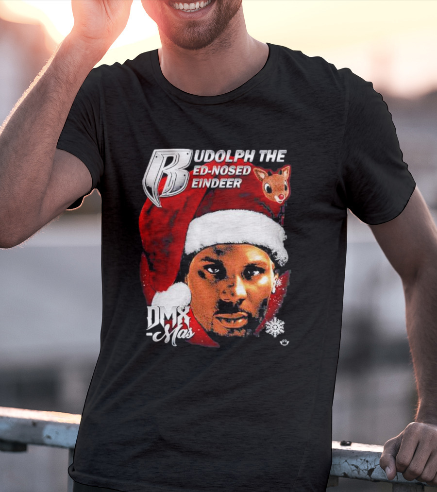 Rudolph The Red-nosed Reindeer DMX-Mas Santa Hat Christmas T-Shirt