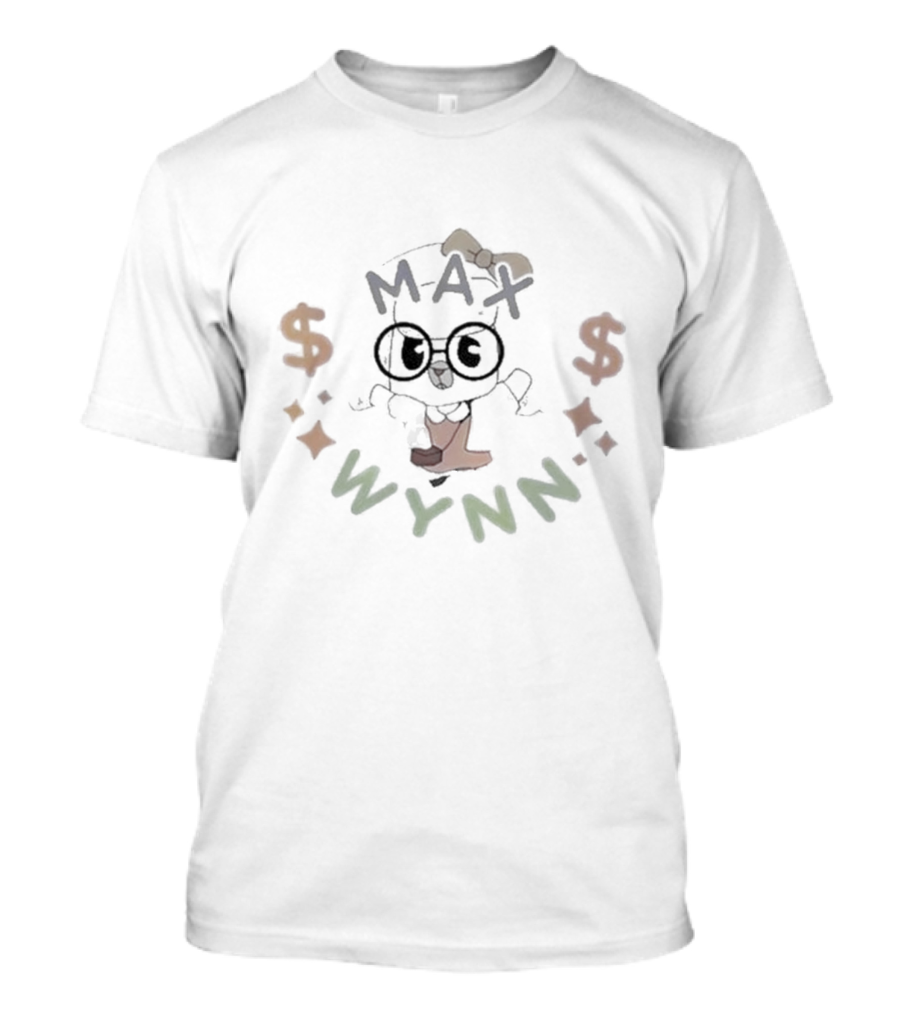 MAX WYNN $ Symbols With Cartoon Character T-Shirt