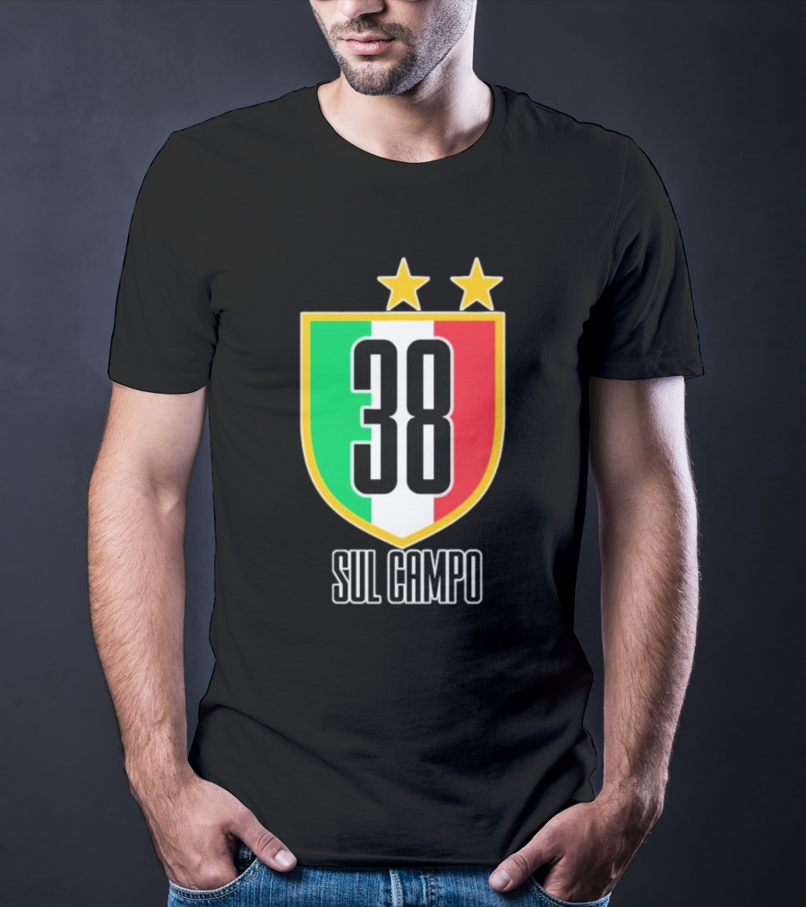 Sul Campo 38 Italy Shield With Stars T-Shirt