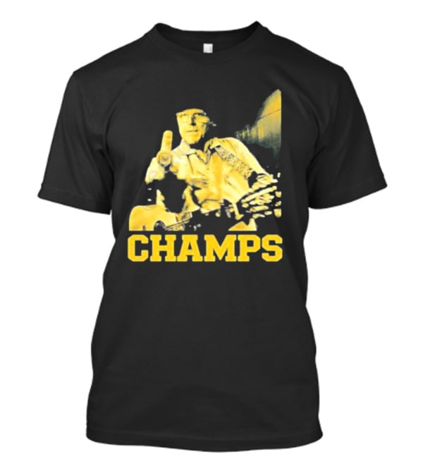 Taylor Lewan Champs Yellow Guitar Western T-Shirt