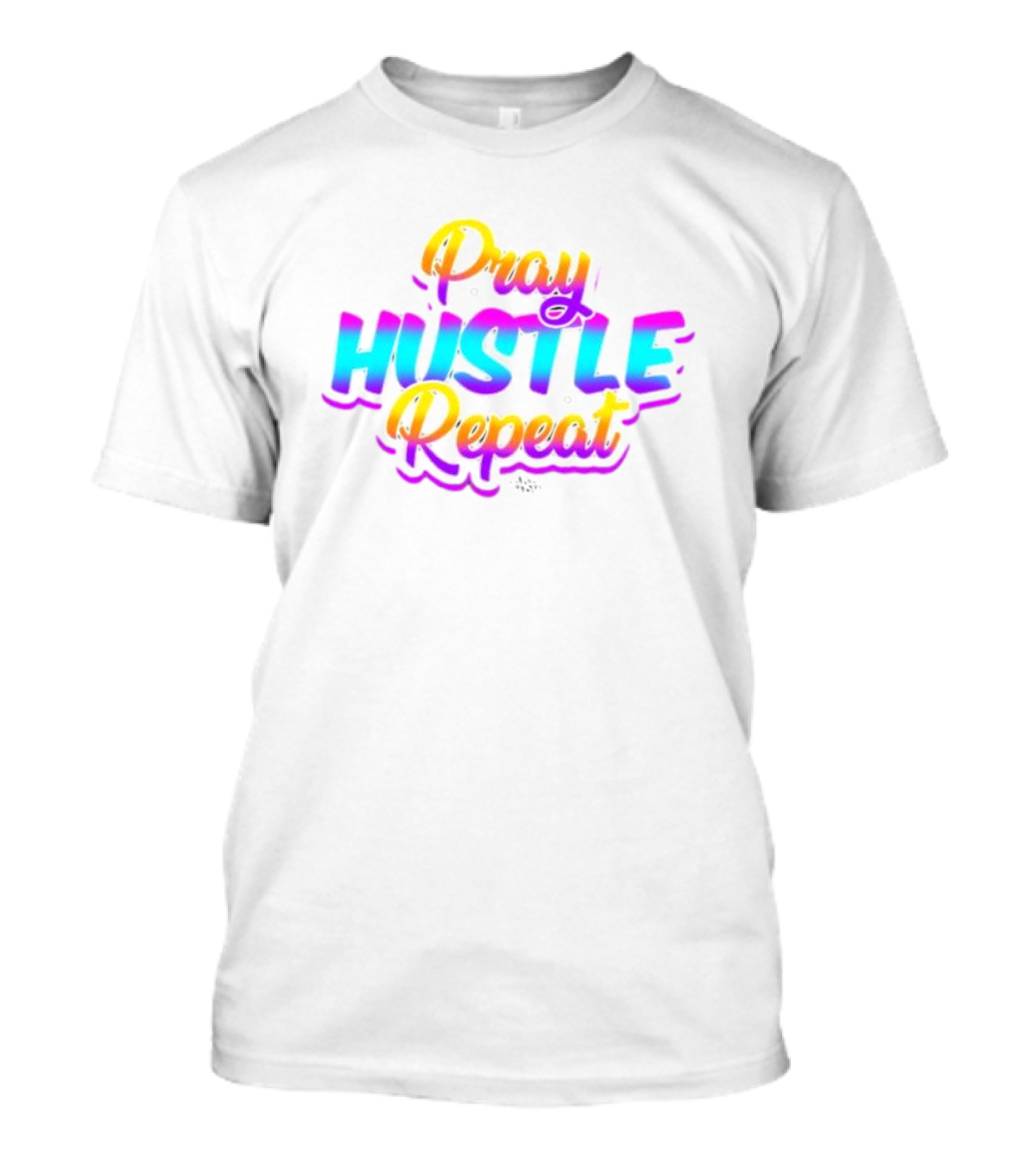 Pray And Hustle Repeat Neon 1984 T-Shirt