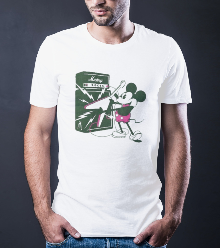 Rocker Mickey Electric Guitar Amplifier By Kii Arens T-Shirt