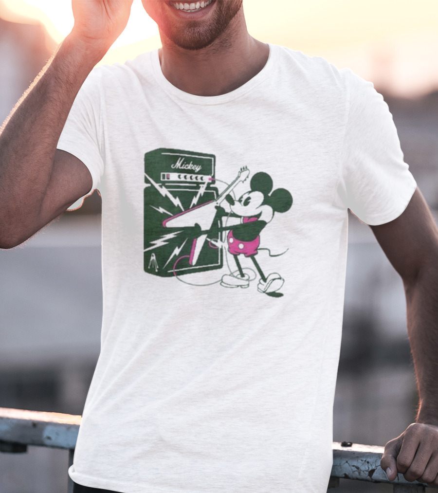 Rocker Mickey Electric Guitar Amplifier By Kii Arens T-Shirt