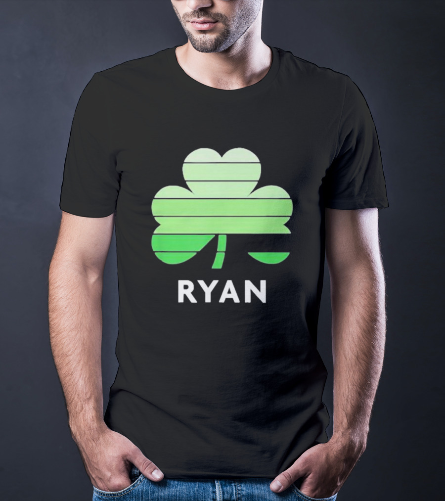 Ryan Vintage Irish Family Name With Clover T-Shirt