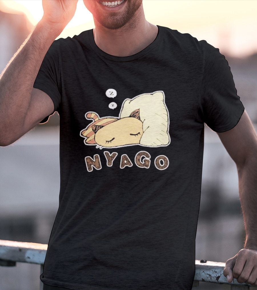 Sanrio Nyago Sleeping Cat Zzz Pillow T-Shirt
