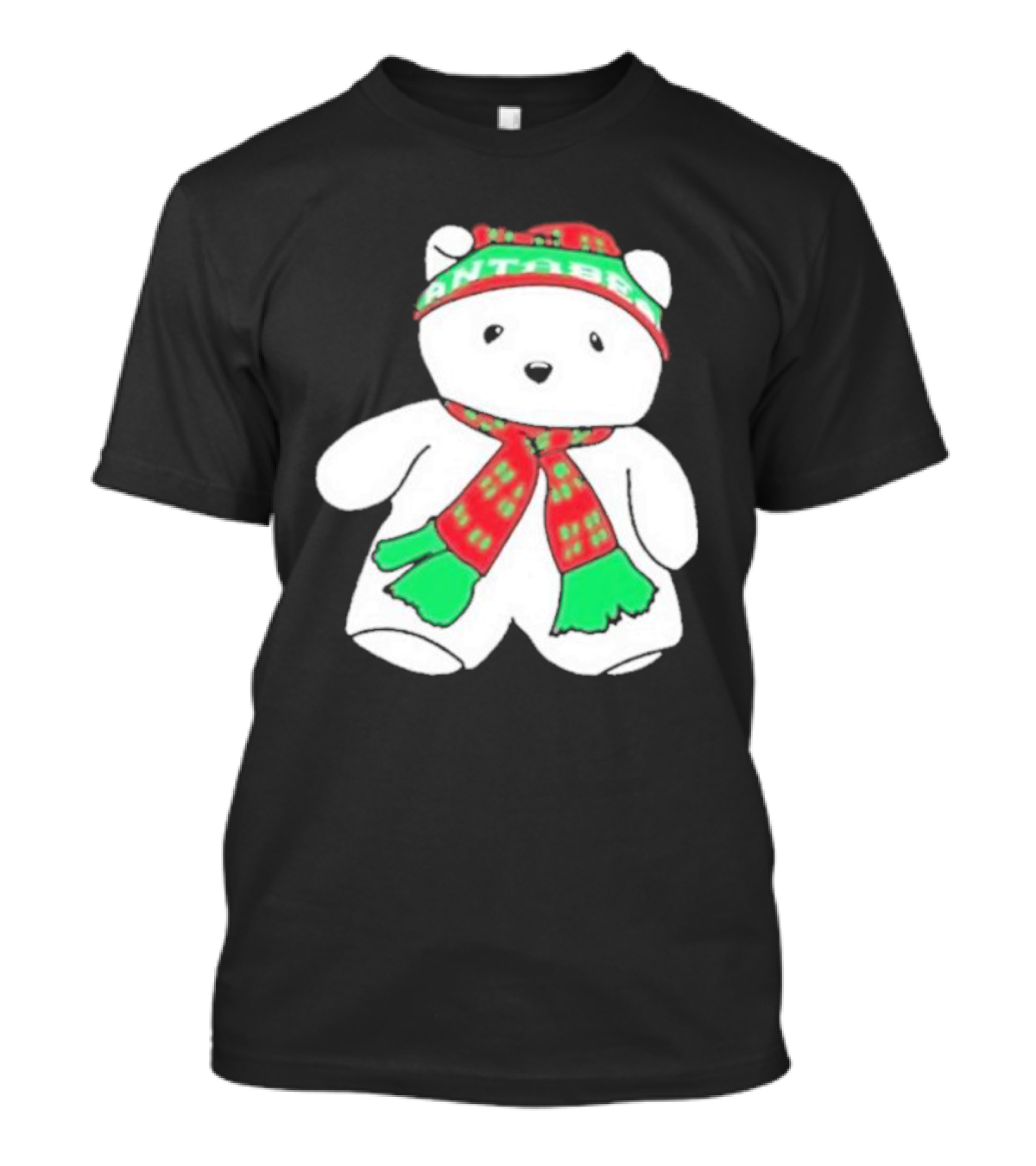 Santa Bear Minnesota Christmas Scarf And Hat Bundle T-Shirt