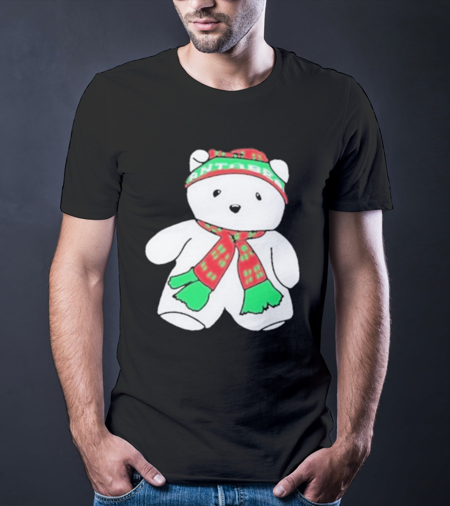 Santa Bear Minnesota Christmas Scarf And Hat Bundle T-Shirt