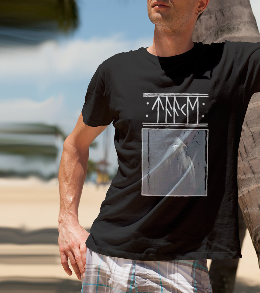 Taake Stridens Hus Nordic Runes Monochrome T-Shirt