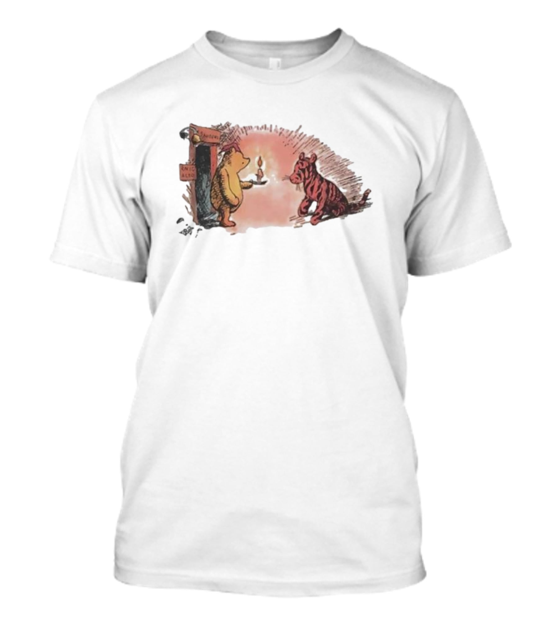 Tigger Conversation With Bear And Candle Public Domain T-Shirt