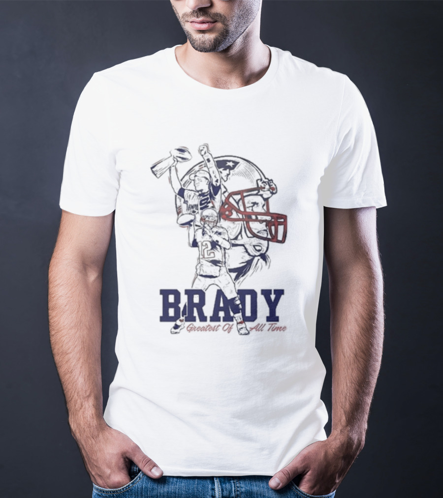 Brady Greatest Of All Time Football T-Shirt