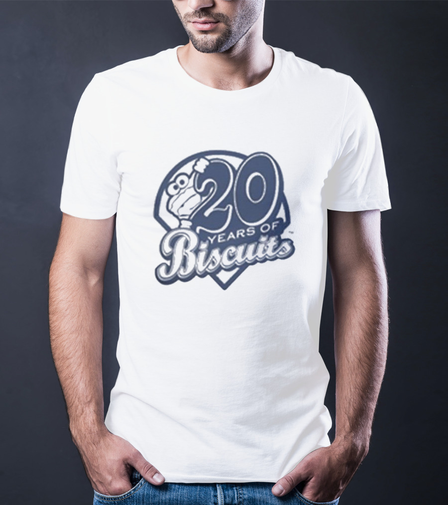 20 Years Of Biscuits Baseball Theme T-Shirt