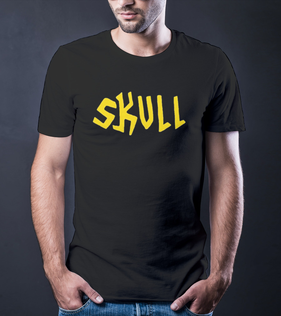 Beavis And Butthead Skull Text Yellow T-Shirt