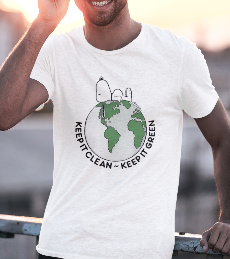 Keep It Clean Keep It Green Snoopy Earth Day T-Shirt