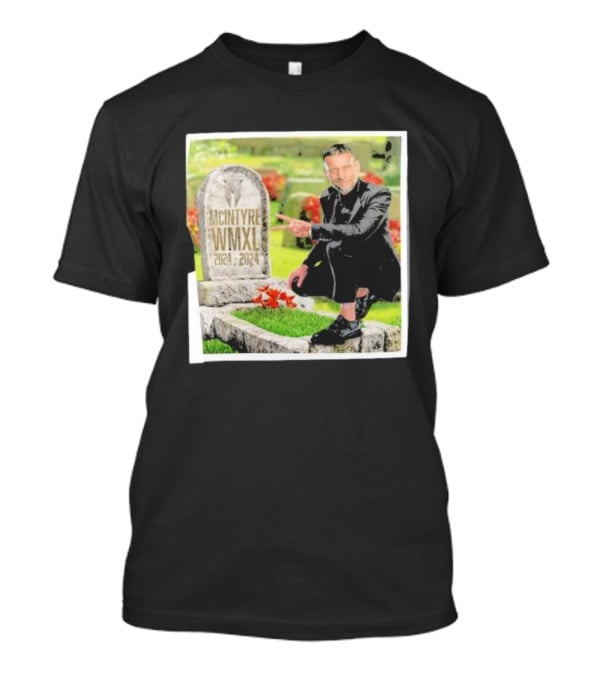 CM Punk Pointing At McIntyre WMXL Tombstone T-Shirt