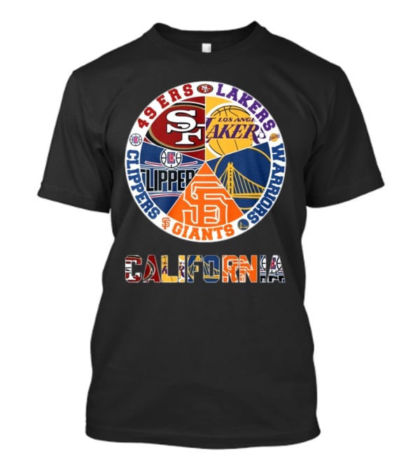 49ers Lakers Clippers Warriors Giants California T-Shirt