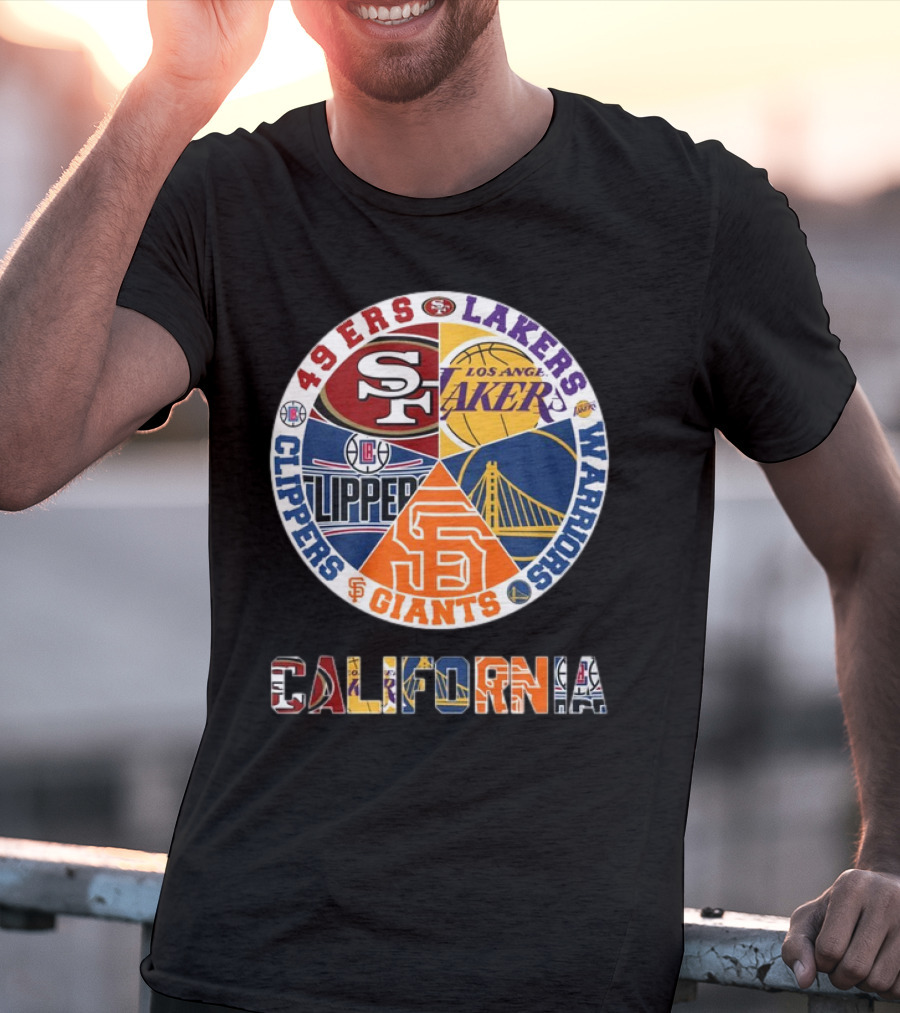 49ers Lakers Clippers Warriors Giants California T-Shirt