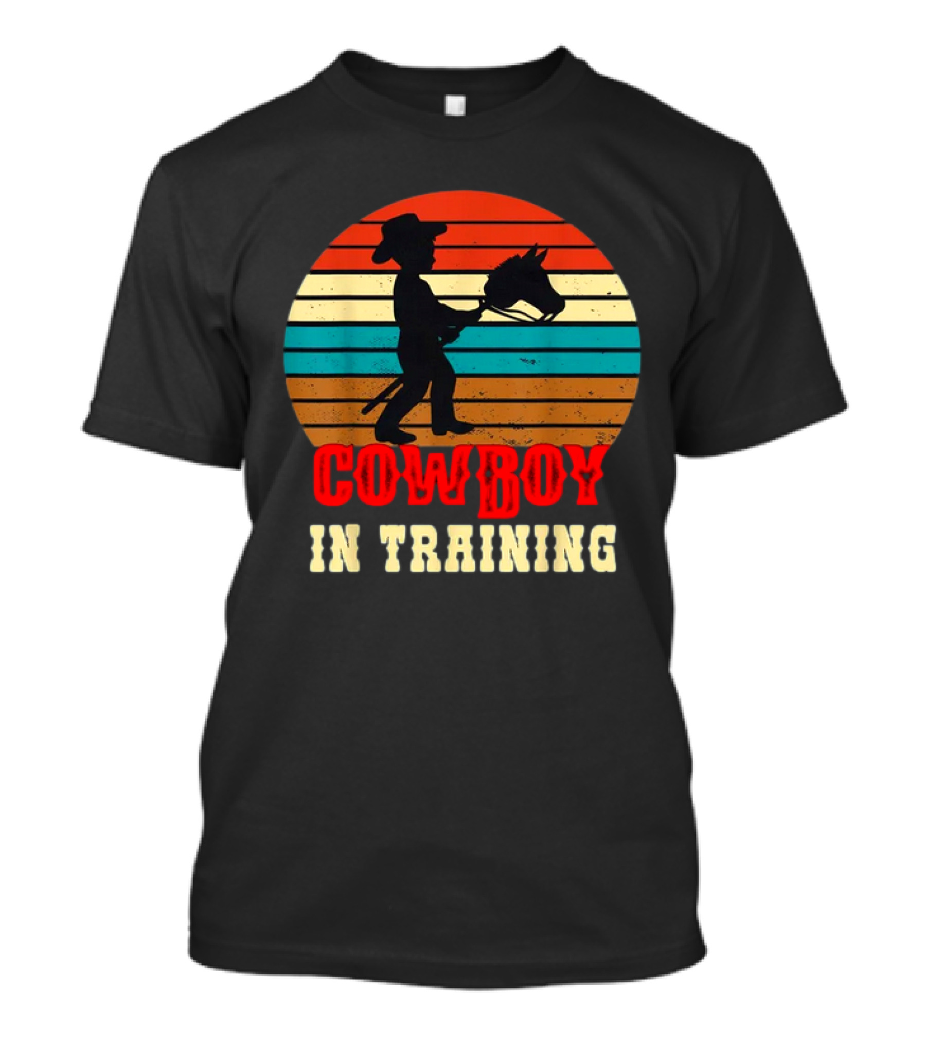 Cowboy In Training Future Rodeo Boy With Wooden Horse T-Shirt