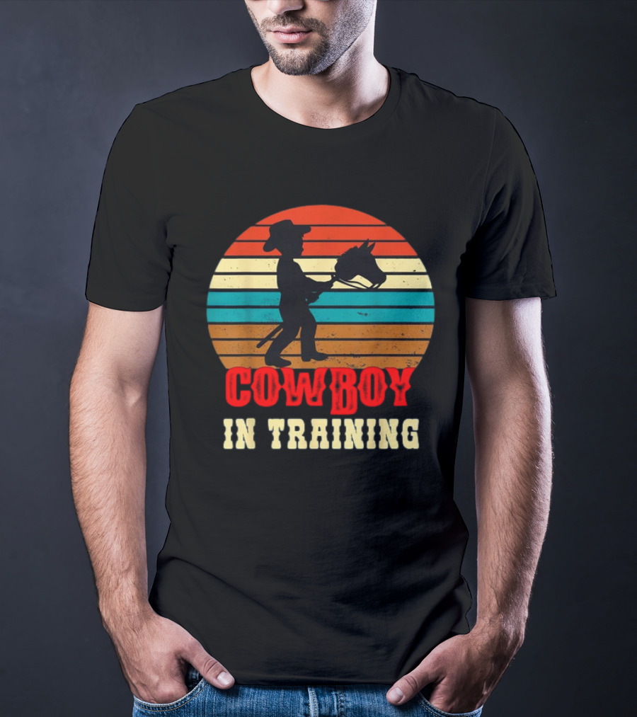 Cowboy In Training Future Rodeo Boy With Wooden Horse T-Shirt