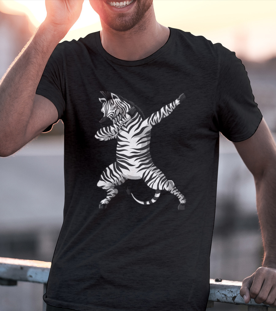 Funny Zebra Dab Dabbing Zoo Africa Safari Animal Lover T-Shirt